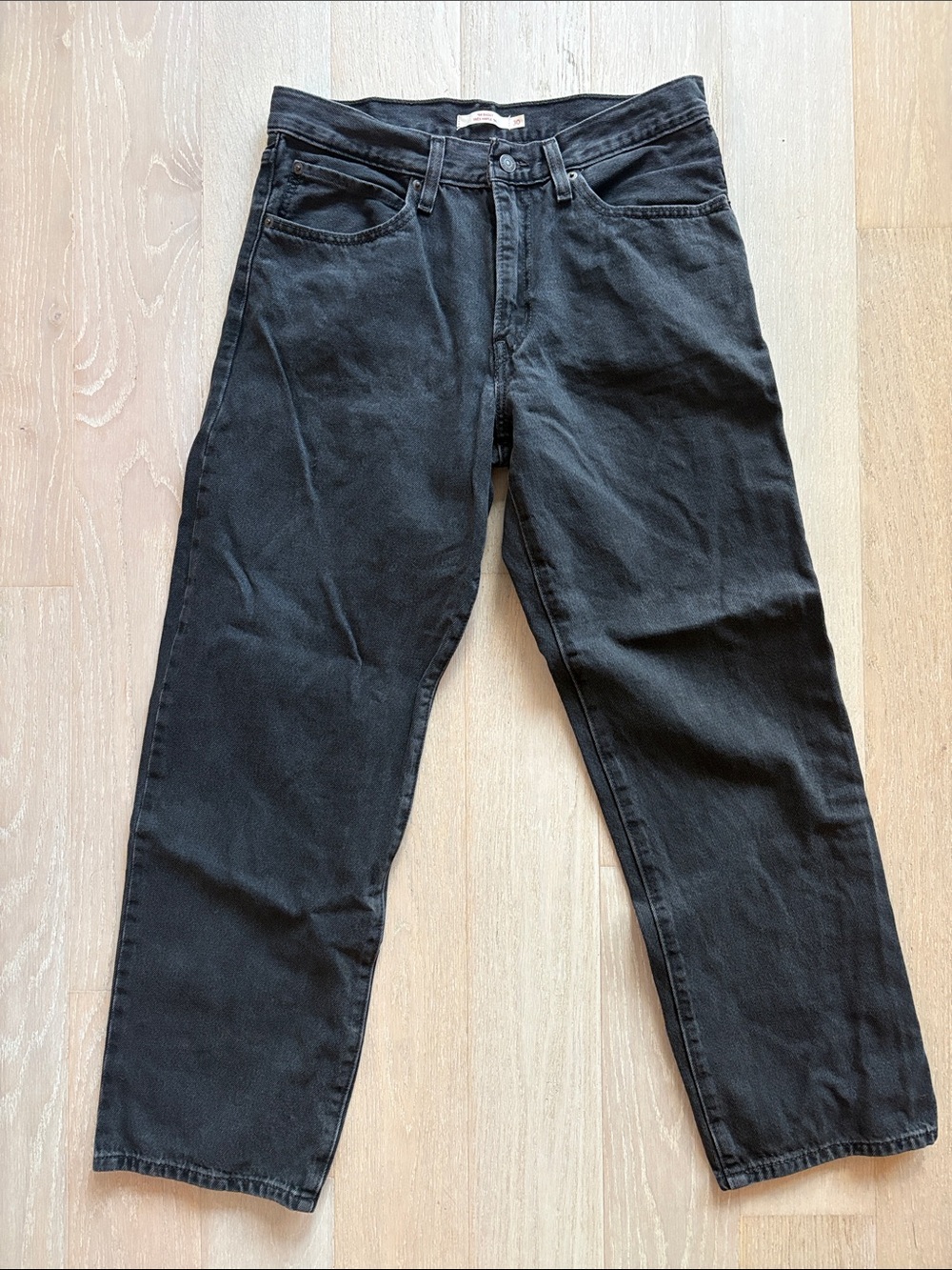 Levi's Washed Black Ankle Crop Jeans